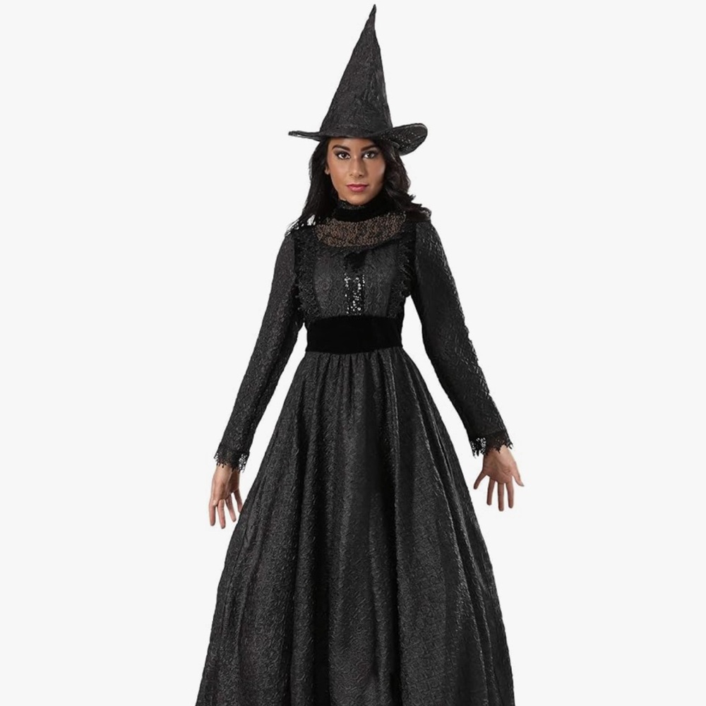 Elegant Black Witch Dress for Women